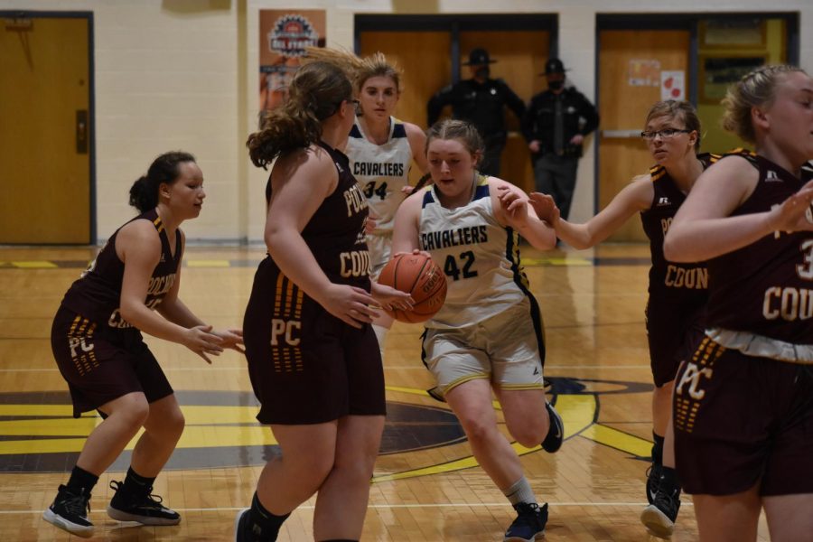 Natalie Agee (#42) playing defense