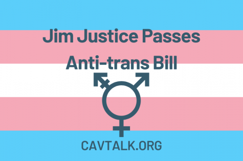 Jim Justice Passes Anti-trans Bill Cavtalk.org Canva Infographic Lee Cline Greenbrier West High School